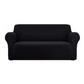 Artiss Sofa Cover Elastic Stretchable Couch Covers Black 3 Seater.